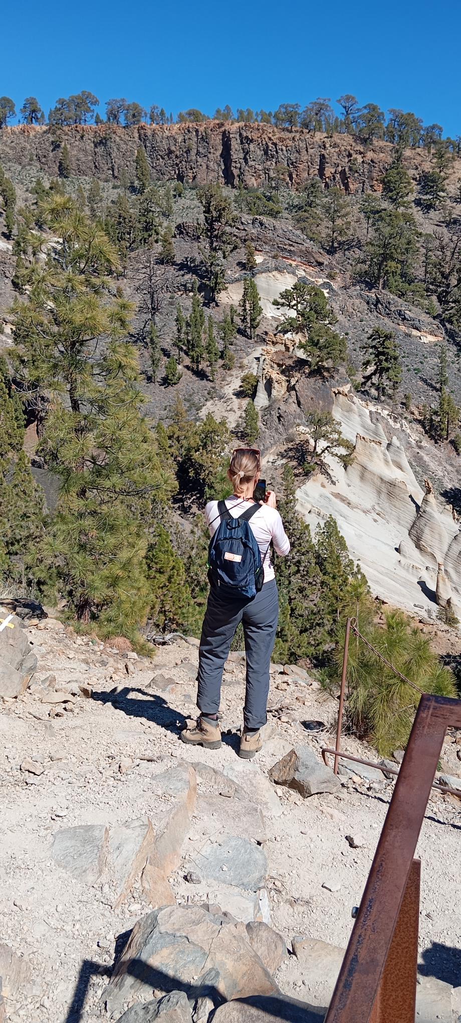 Blick zur Paisaje Lunar, Mondlandschaft